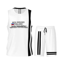 Load image into Gallery viewer, Ancestors Filipino , Black Logo & Black & White Men’s Basketball Uniform Jersey Set