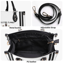Load image into Gallery viewer, Ancestors+ Black Family, Black Logo & Black Stripes, Pink Multiple Sizes Upgraded Luxury Women PU Leather Handbag