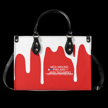 Load image into Gallery viewer, Ancestors Filipino, White Logo , White Drip Multiple Sizes Upgraded Luxury Women PU Leather Handbag