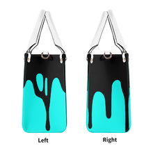Load image into Gallery viewer, DRIP LO Black Logo & Turquoise Multiple Sizes Upgraded Luxury Women PU Leather Handbag
