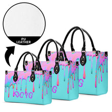 Load image into Gallery viewer, DRIP Pink,Turquoise & Turquoise Multiple Sizes Upgraded Luxury Women PU Leather Handbag