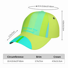 Load image into Gallery viewer, DCYG Lime, Blue & Light Green S24 Curved Brim Baseball Cap (AOP)