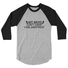 Load image into Gallery viewer, DCYG Black Red Bottoms 3/4 sleeve raglan shirt