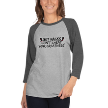 Load image into Gallery viewer, DCYG Black Red Bottoms 3/4 sleeve raglan shirt