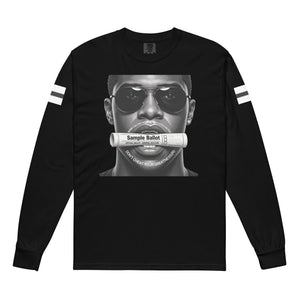 NAME CALLING , GAS WEAR, Black Male, White , Black Stripe, Multi Color Garment-dyed heavyweight long-sleeve shirts