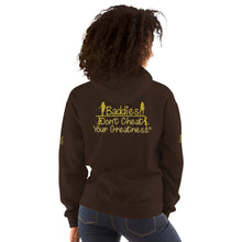 Load image into Gallery viewer, DCYG Baddies Gold Logo & Brown Hoodie