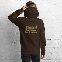 Load image into Gallery viewer, DCYG Baddies Gold Logo & Brown Hoodie