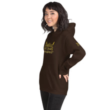 Load image into Gallery viewer, DCYG Baddies Gold Logo & Brown Hoodie