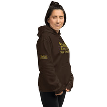 Load image into Gallery viewer, DCYG Baddies Gold Logo & Brown Hoodie