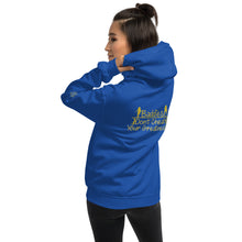 Load image into Gallery viewer, DCYG Baddies Gold Logo & Royal Blue Hoodie