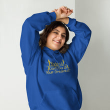Load image into Gallery viewer, DCYG Baddies Gold Logo & Royal Blue Hoodie