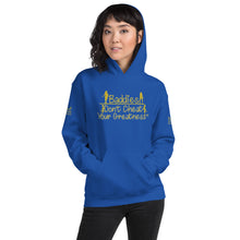 Load image into Gallery viewer, DCYG Baddies Gold Logo & Royal Blue Hoodie