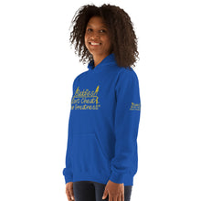 Load image into Gallery viewer, DCYG Baddies Gold Logo & Royal Blue Hoodie