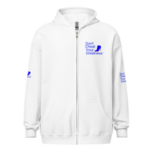 Load image into Gallery viewer, DCYG Blue Red Bottoms Unisex heavy blend zip hoodie