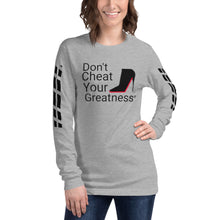 Load image into Gallery viewer, DCYG Black Red Bottoms Unisex Long Sleeve Tee