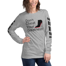 Load image into Gallery viewer, DCYG Black Red Bottoms Unisex Long Sleeve Tee