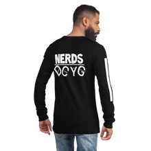 Load image into Gallery viewer, DCYG NERDS White Logo Unisex Long Sleeve Tee
