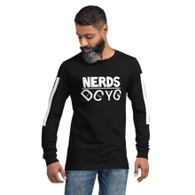 Load image into Gallery viewer, DCYG NERDS White Logo Unisex Long Sleeve Tee