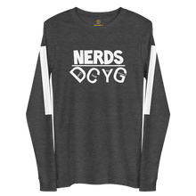 Load image into Gallery viewer, DCYG NERDS White Logo Unisex Long Sleeve Tee