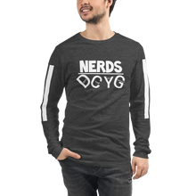 Load image into Gallery viewer, DCYG NERDS White Logo Unisex Long Sleeve Tee