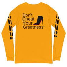 Load image into Gallery viewer, DCYG Black Red Bottoms Unisex Long Sleeve Tee