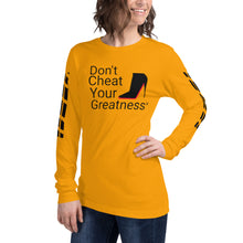 Load image into Gallery viewer, DCYG Black Red Bottoms Unisex Long Sleeve Tee