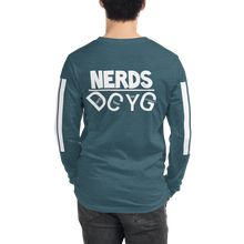 Load image into Gallery viewer, DCYG NERDS White Logo Unisex Long Sleeve Tee