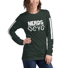 Load image into Gallery viewer, DCYG NERDS White Logo Unisex Long Sleeve Tee