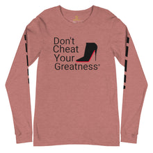 Load image into Gallery viewer, DCYG Black Red Bottoms Unisex Long Sleeve Tee