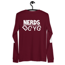 Load image into Gallery viewer, DCYG NERDS White Logo Unisex Long Sleeve Tee