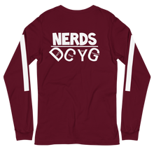 Load image into Gallery viewer, DCYG NERDS White Logo Unisex Long Sleeve Tee