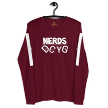 Load image into Gallery viewer, DCYG NERDS White Logo Unisex Long Sleeve Tee