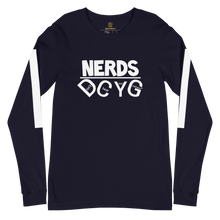 Load image into Gallery viewer, DCYG NERDS White Logo Unisex Long Sleeve Tee