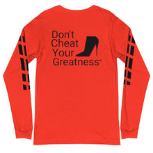 Load image into Gallery viewer, DCYG Black Red Bottoms Unisex Long Sleeve Tee