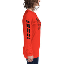 Load image into Gallery viewer, DCYG Black Red Bottoms Unisex Long Sleeve Tee