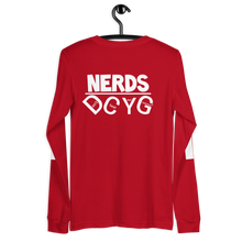 Load image into Gallery viewer, DCYG NERDS White Logo Unisex Long Sleeve Tee
