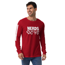 Load image into Gallery viewer, DCYG NERDS White Logo Unisex Long Sleeve Tee