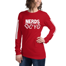 Load image into Gallery viewer, DCYG NERDS White Logo Unisex Long Sleeve Tee