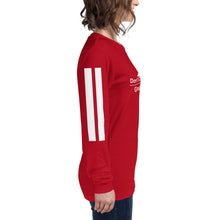 Load image into Gallery viewer, DCYG White Red Bottoms Unisex Long Sleeve Tee