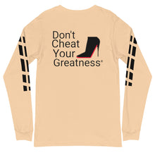 Load image into Gallery viewer, DCYG Black Red Bottoms Unisex Long Sleeve Tee