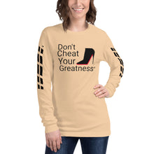 Load image into Gallery viewer, DCYG Black Red Bottoms Unisex Long Sleeve Tee