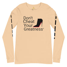 Load image into Gallery viewer, DCYG Black Red Bottoms Unisex Long Sleeve Tee