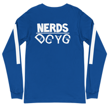 Load image into Gallery viewer, DCYG NERDS White Logo Unisex Long Sleeve Tee