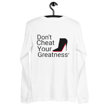 Load image into Gallery viewer, DCYG Black Red Bottoms Unisex Long Sleeve Tee