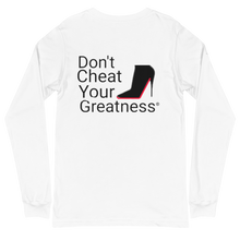 Load image into Gallery viewer, DCYG Black Red Bottoms Unisex Long Sleeve Tee