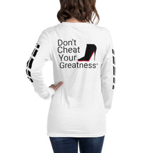 Load image into Gallery viewer, DCYG Black Red Bottoms Unisex Long Sleeve Tee