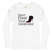 Load image into Gallery viewer, DCYG Black Red Bottoms Unisex Long Sleeve Tee