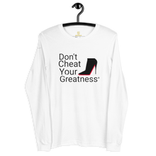 Load image into Gallery viewer, DCYG Black Red Bottoms Unisex Long Sleeve Tee