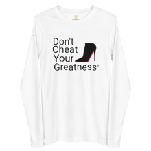 Load image into Gallery viewer, DCYG Black Red Bottoms Unisex Long Sleeve Tee