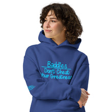 Load image into Gallery viewer, DCYG 24 Baddies Turquoise Logo oversized hoodie